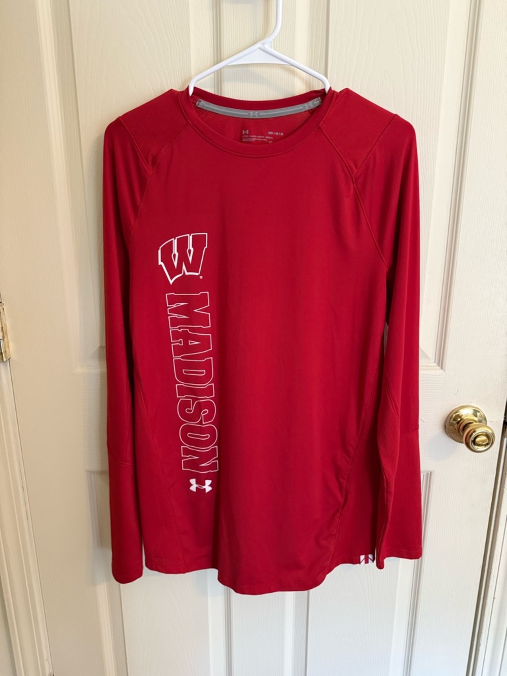 Under Armour Red Wisconsin Madison Long Sleeve Shirt